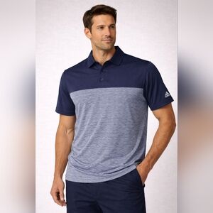 Adidas Golf Polo Shirt Navy Blue Heather Men’s Small